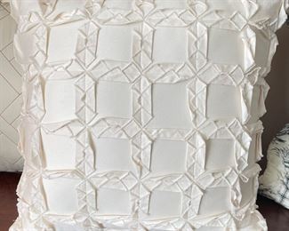 Pair of ruffled pillows,  14" x 14",  was $25, NOW $19