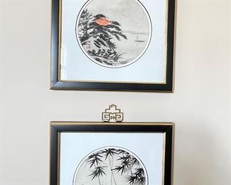 Asian prints, 11" x 11",  was $15 each, NOW $12 each