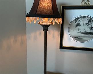 Table lamp w/ beaded lampshade,  - 2 available - 21"H,  was $20 each, NOW $16 each