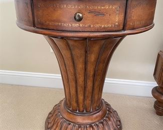 Butler pedestal side table, -2 available-, 24"D x 31"H, was $299 each, NOW $199 each