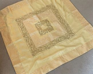 Gold Square tapestry (one tassel missing), 50" x 50",  was $30, NOW $15