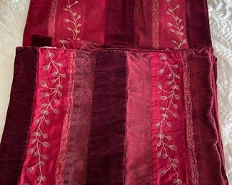 6 red/burgundy gold embroidered placemats,  was $15, NOW $9