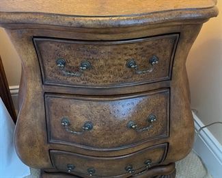 Ostrich skin leather side table, 25"W x 24"H x 19"D,  was $375, NOW $299
