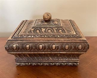 Decorative box w/ lid,  8" x 8" x 5"H,  was $14, NOW $8