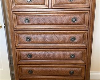 7 drawer, wicker facing drawers, chest, 39"W x 57"H x 17"D,  was $445, NOW $375