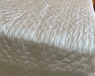 Queen white bed quilt,  was $30, NOW $24