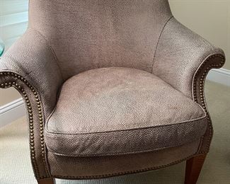 Soft leather chairs w/nailheads, -2 available - 35"W x 36"H x 37"D,  was $325 each, NOW $275 each