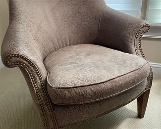 Soft leather chairs w/nailheads, -2 available - 35"W x 36"H x 37"D,  was $325 each, NOW $275 each