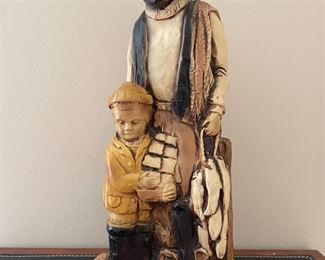 Orzeck Fisherman & boy statue,  5"W x 10"H,  was $20, NOW $12