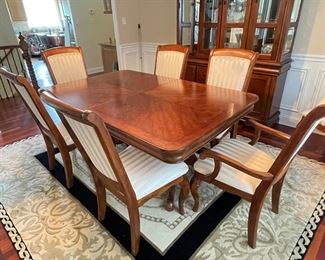 Dining Room Table + 6 chairs, 1 leaf 14"W, 68"L x 30"H x 44"W,  was $799, NOW $599