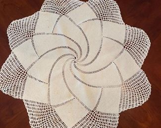 Flower petal shape doile, Approx 10" diameter,  was $5, NOW $3