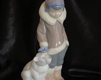 Lladro Eskimo with bear, 4"W x 6"H,  was $28, NOW $20