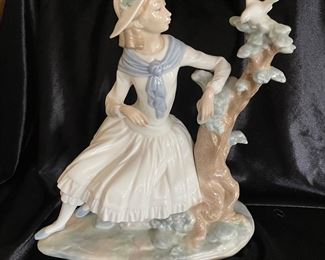 Lladro Nao girl with bird, 10"H,  was $48, NOW $34
