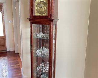 Ridgeway “Tempus Fugit” Grandmother Mahogany Clock, 17"W x 75"H x 12"W,  was $395, NOW $225
