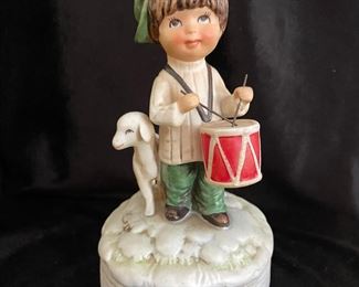 Gorham Lil Drummer Boy music box, "Moppet", 7.5"H,  $20
