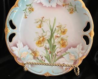 P.K. Silesia hand painted plate, 9.25",  $7