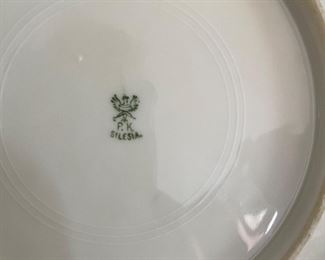 Stamp on back of plate~