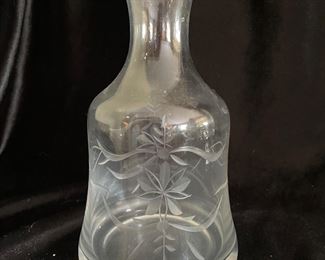Etched carafe/vase, 7.5"H,  was $12, NOW $7