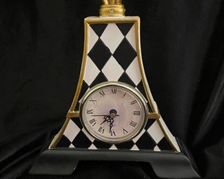 Harlequin mantel clock, was  $32, NOW $26