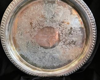 Silver plate tray,  was $12, NOW $8