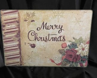 Merry Christmas cutting board, 12" x 8",  was $7, NOW $4
