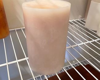 Large off white pillar candle, was $7, NOW $4