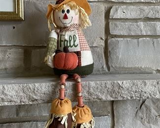 "Fall" Scarecrow shelf sitter, 15"L,  was $7, NOW $4