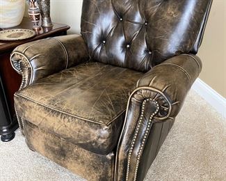 Leather arm chair, 38"W x 40"H x 36"D,  was $499, NOW $375
