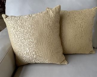 Gold pillows, 15" x 15",  was $24, NOW $15
