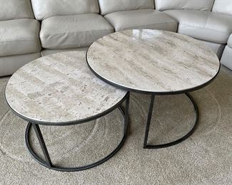 Round nesting cocktail tables,  3'D x 20"H, 30"D x 18"H, was $399, NOW $325