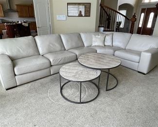 Leather Sectional, like new,  12'6" x 8',  was $2999, NOW $2599