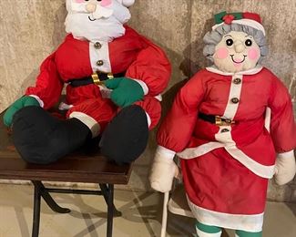Large Santa & Mrs Claus, 4'.5"H,  was $40, NOW $30