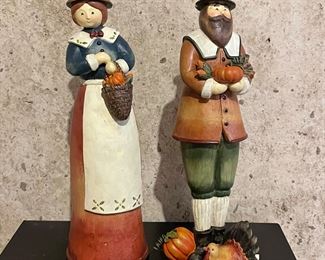 Pair of pilgrims, 14"H,  was $20, NOW $14