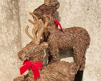Pair of reindeers,  14"H, 6"H,  was $20, NOW $15
