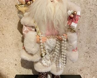 White & pink Santa,  10"W x 17"H,  was $20, NOW $12