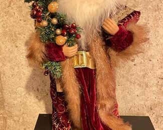 Red velvet Santa, 18"H,  was $28, NOW $18