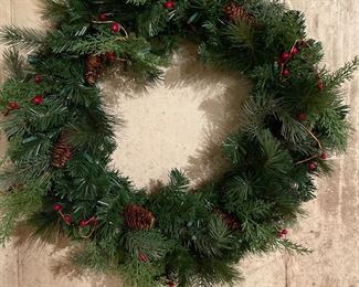 Pine cone & berry lighted wreath, 28" diameter, was $18, NOW $10