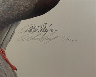 Signature on 3 mallard duck print~