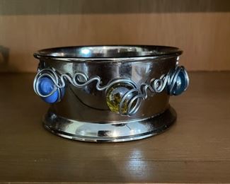 Contemporary wine bottle holder,  was $10, NOW $7