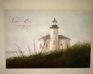 "You are the light of the world. Let your light shine out for all to see", picture, 25"W x 17"H,  was $24, NOW $14