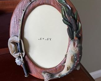 Fishing picture frame, 3.5" x 5",  was $5, NOW $3