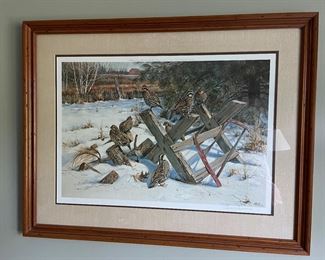Owen Gromme "Sawbuck Bobwhites" Signed Print Limited Edition, 630/950,  was $75, NOW $55