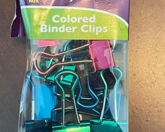 Colored Binding Clips $2