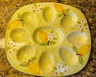 Devil eggs dish,  $5