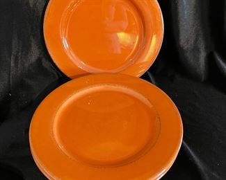 Set of 5 Pier 1 dessert plates, rust color,  was $6, NOW $4