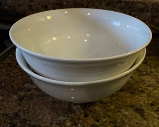 2 white serving bowls,  was $6, NOW $5