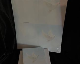 White dove stationary and envelopes (approx 40),  "The family of ___________ thanks you for your kind expression of sympathy",  was $10, NOW $6