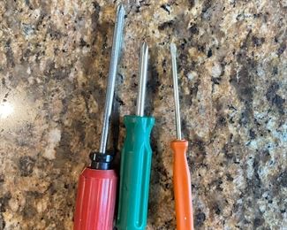 Red/green/orange screwdrivers,  was $6, NOW $4