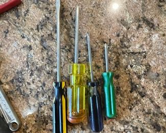 Set of 4 assorted screwdrivers,  was $5, NOW $3