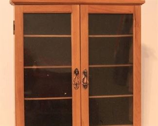 Hanging Wooden Glass Door Curio Cabinet and More